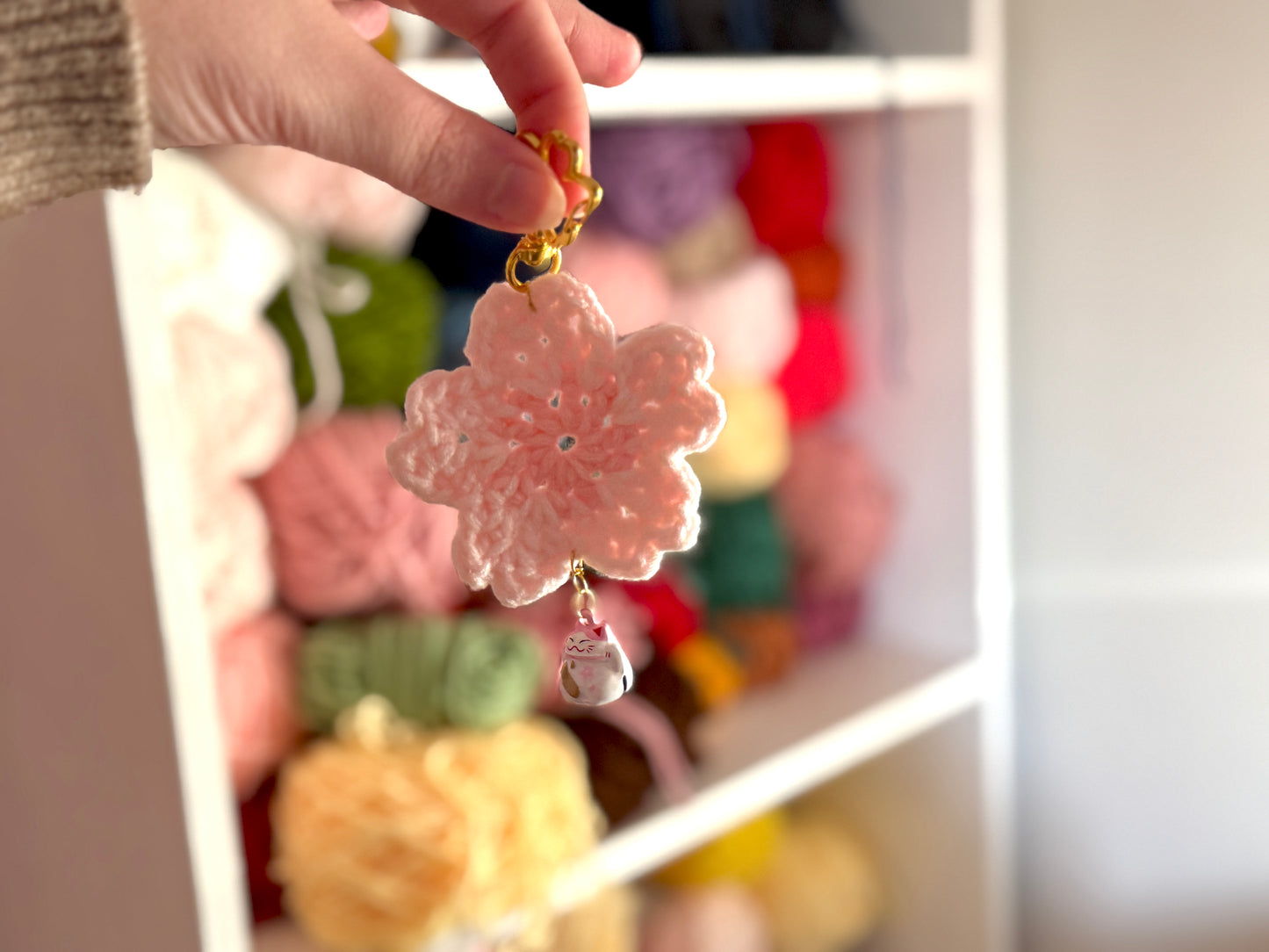 Sakura Flower Pattern Keychain | Perfect for Markets
